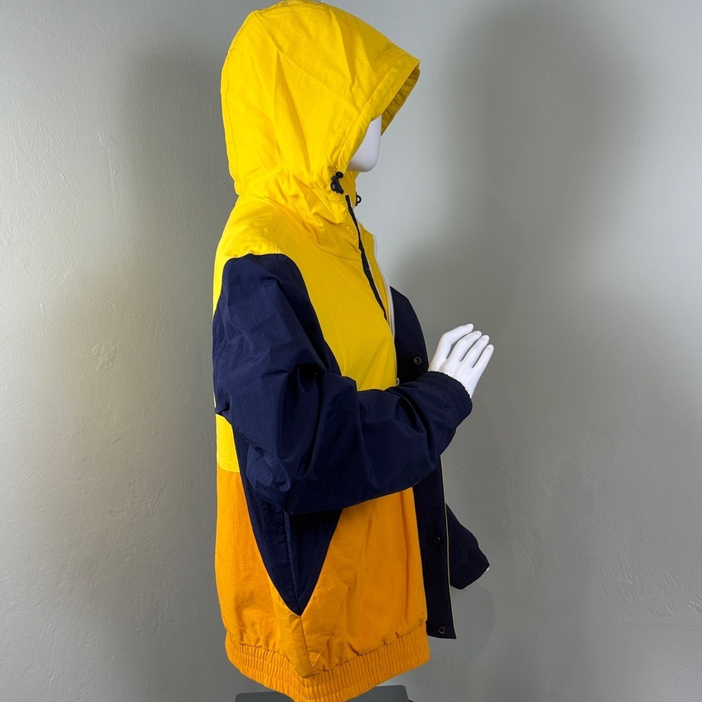 🌈Levi's Unisex Retro Colorblock Blue Yellow Orange Rain Jacket Size Medium NWT